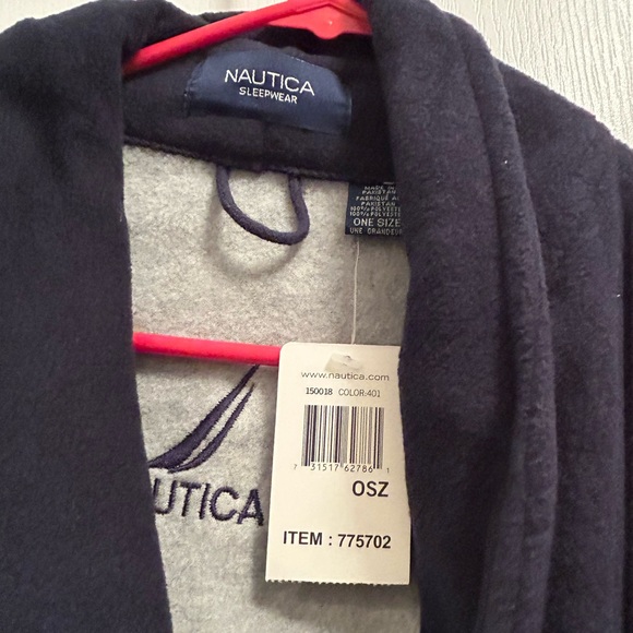Nautica Dark Blue Men’s Robe Vintage NWT - Picture 4 of 10